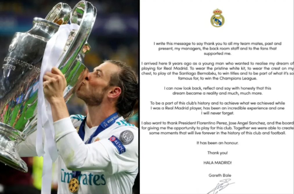 Μπέιλ γράμμα στην Ρεάλ Μαδρίτης